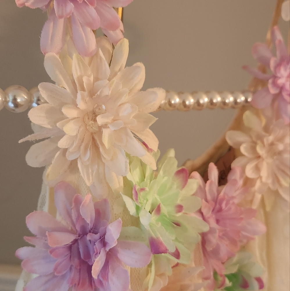 Girls floral appliqué dress